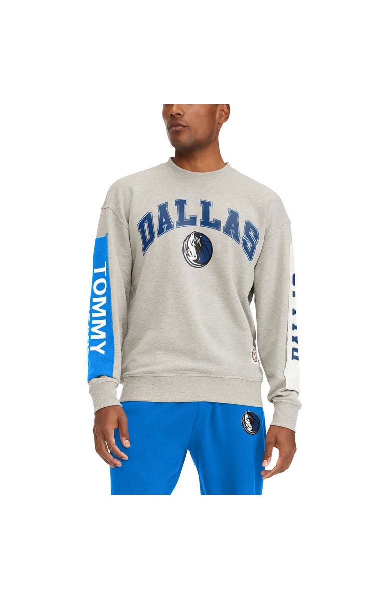 TOMMY JEANS Men's Tommy Jeans Gray Dallas Mavericks James Patch Pullover Sweatshirt, Main, color, Gray