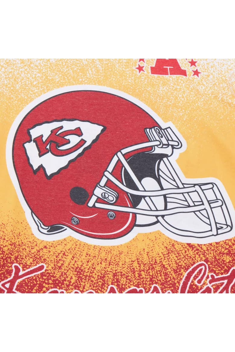 Men's Mitchell & Ness  White Kansas City Chiefs Team Burst Vintage Logo T-Shirt, Alternate, color, White