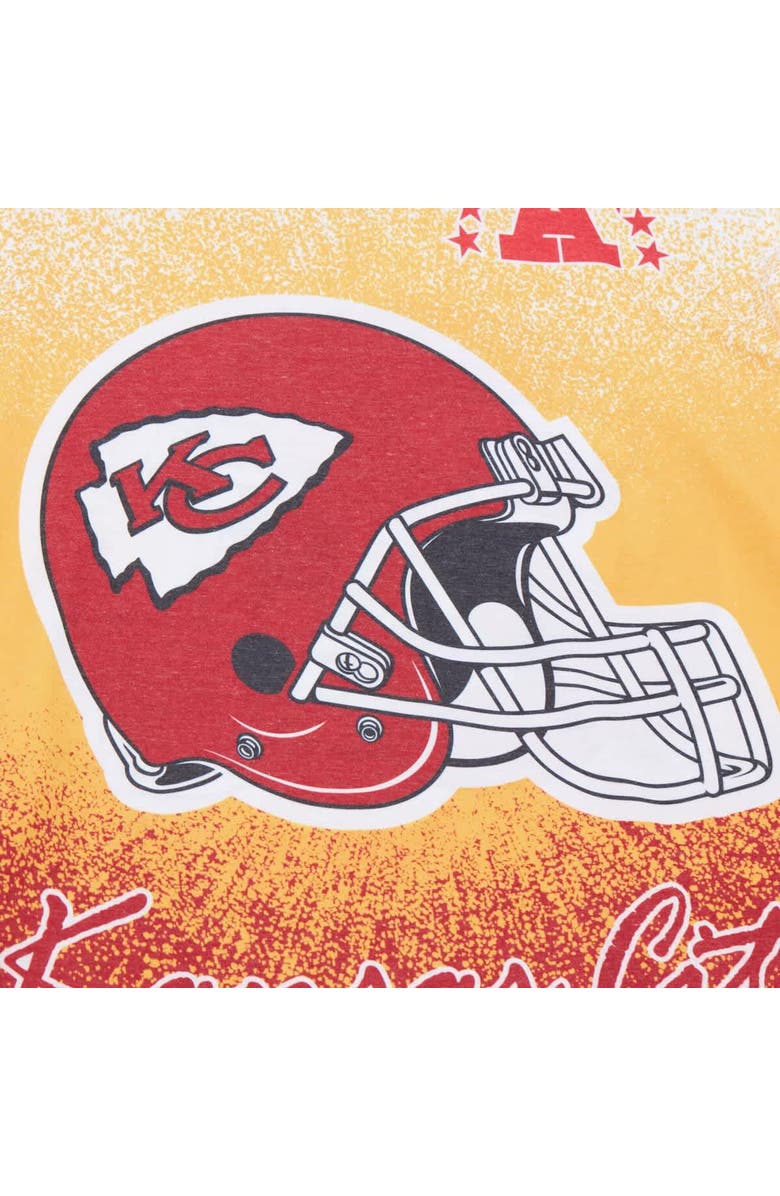 Mitchell & Ness Men's Mitchell & Ness White Kansas City Chiefs Team Burst Vintage Logo T-Shirt, Alternate, color, White