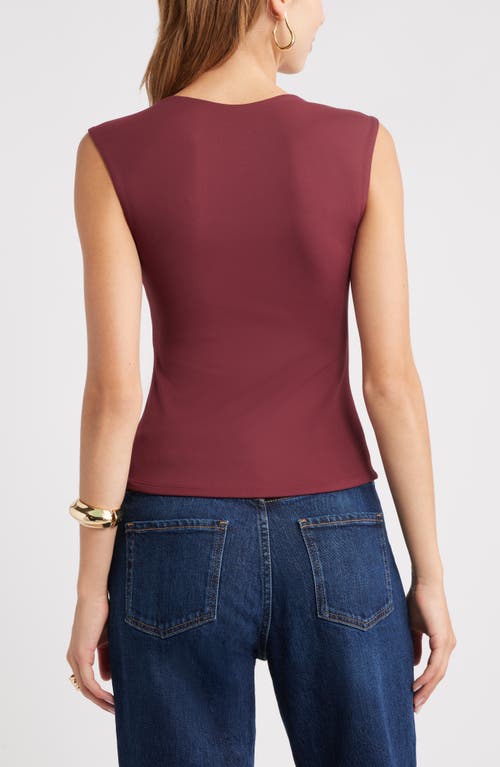 Open Edit Square Neck Tank In Burgundy