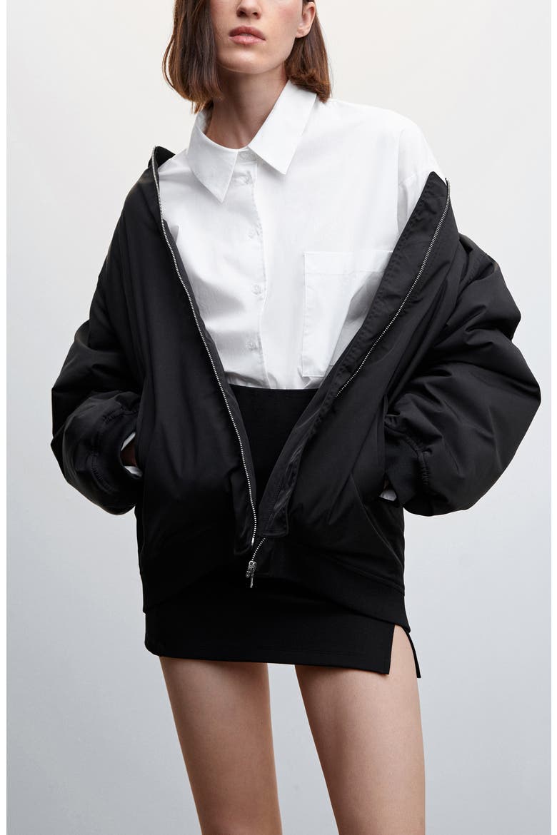 Slit Hem Miniskirt, Alternate, color, BLACK