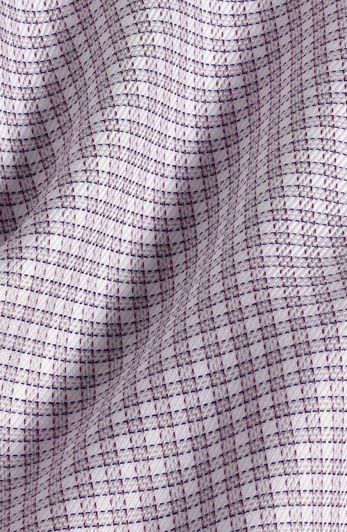 David Donahue Trim Fit Check Pima Cotton Dobby Dress Shirt In Gray