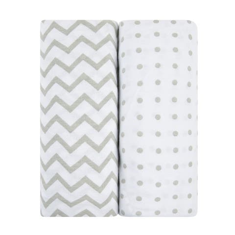 Baby Fitted Waterproof Bassinet Sheet 2 Pack