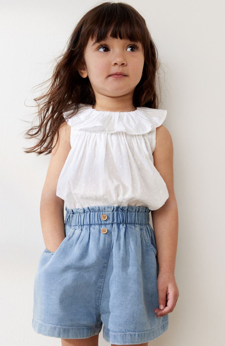 NEXT Kids' Flowy Denim Shorts, Alternate, color, 