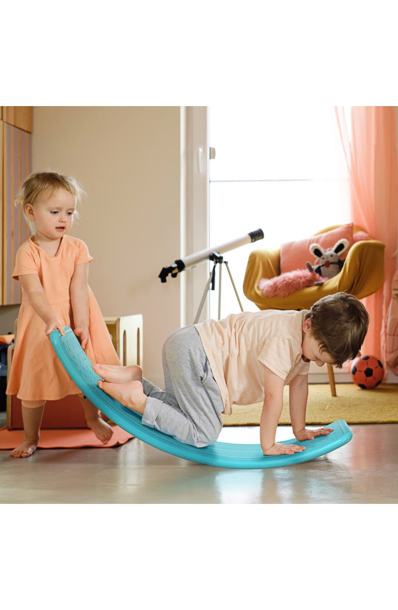 Qaba 32.3" Kids Balance Board, Wobble Board, Alternate, color, Blue