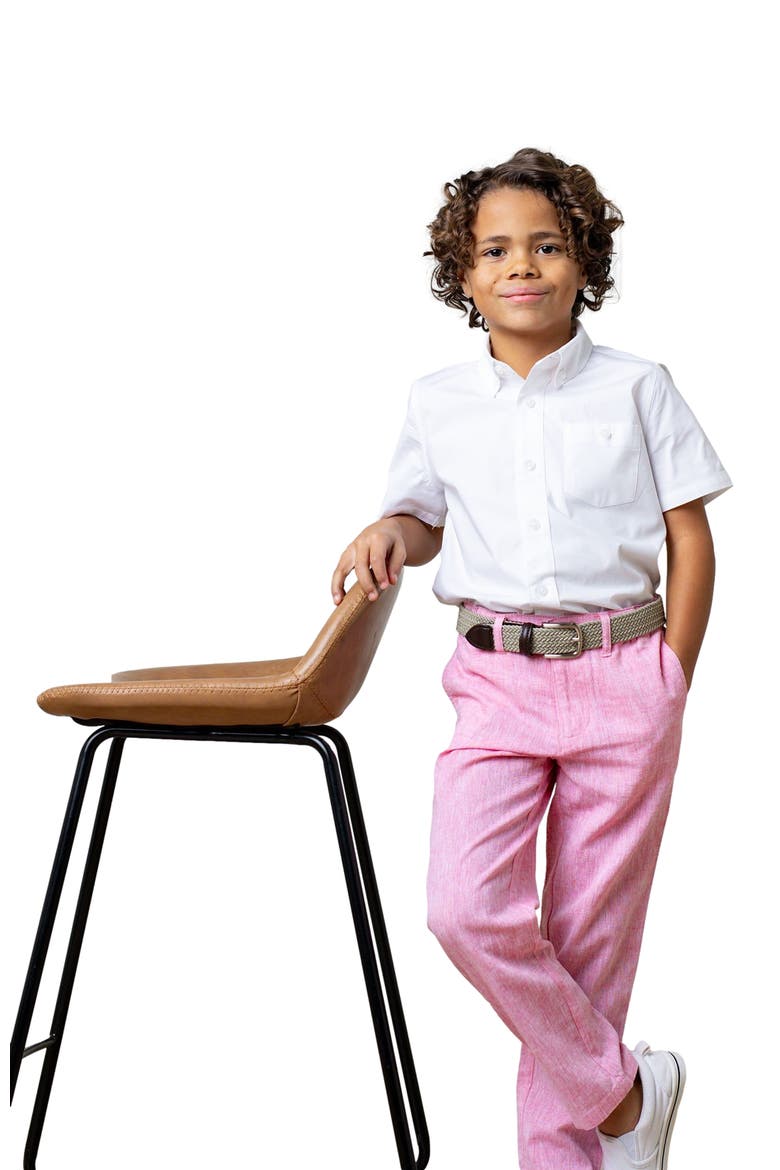Boys' Linen Suit Pant, Toddler, Alternate, color, Rose Linen