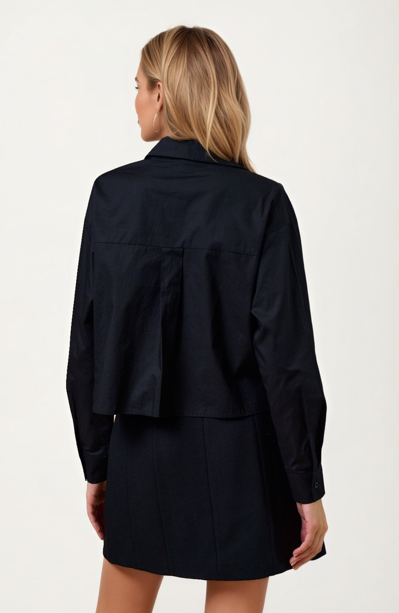 Knit and Lounge Embroidered Long Sleeve Button Front Blouse, Alternate, color,