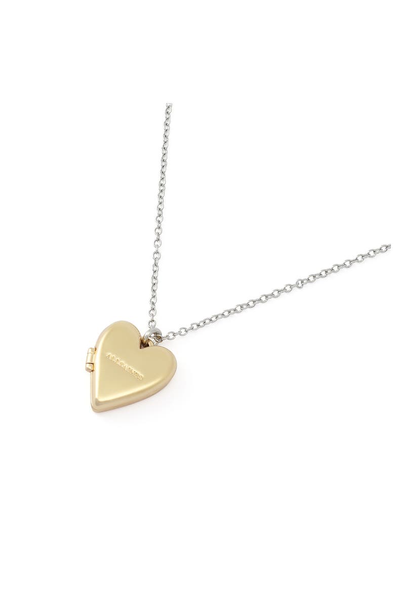 Short Heart Locket Pendant Necklace, Alternate, color, TWO TONE SHINY