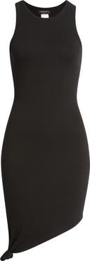 Naked Wardrobe Side Tie Asymmetric Hem Tank Dress