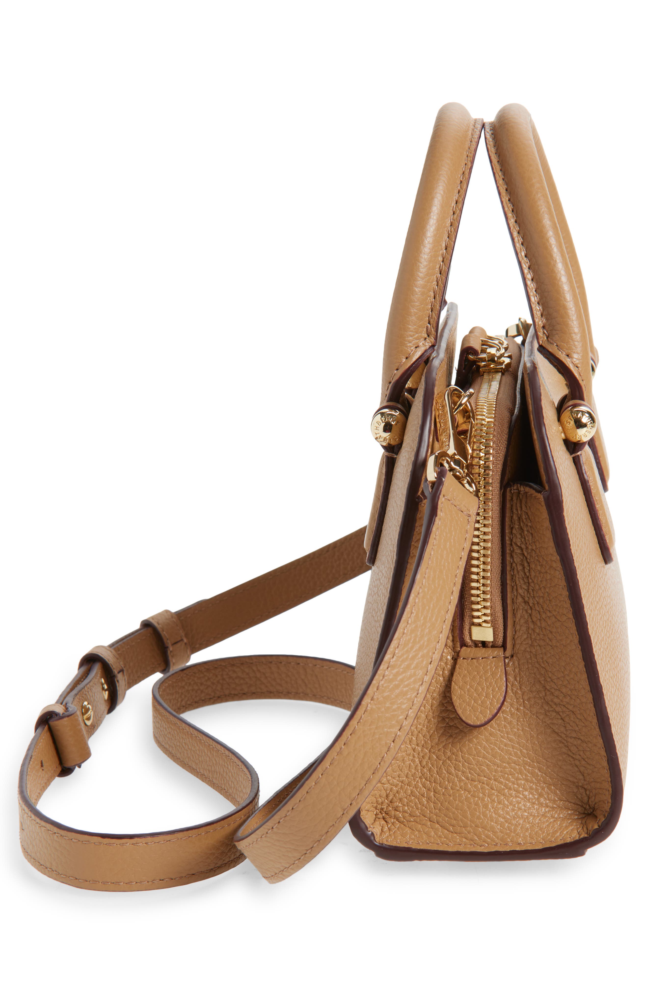 Strathberry Mini Georgia Leather Tote, Alternate, color, Caramel