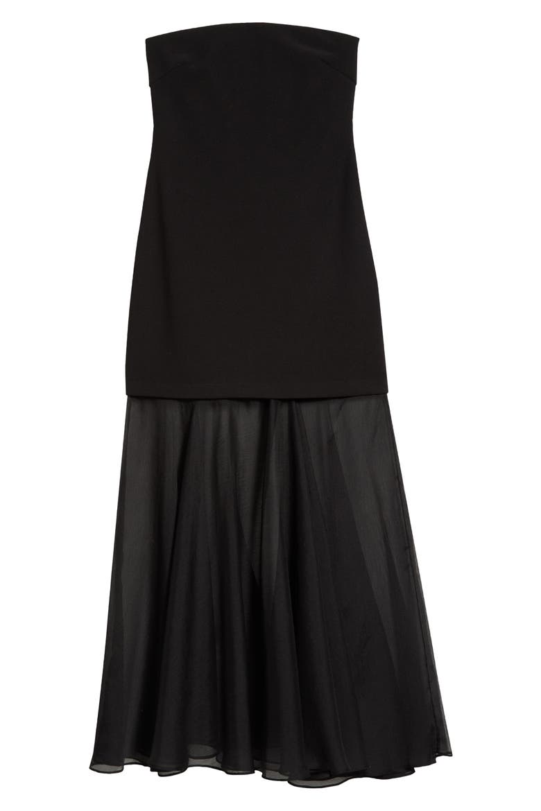 Lizet Strapless Maxi Dress, Alternate, color, BLACK