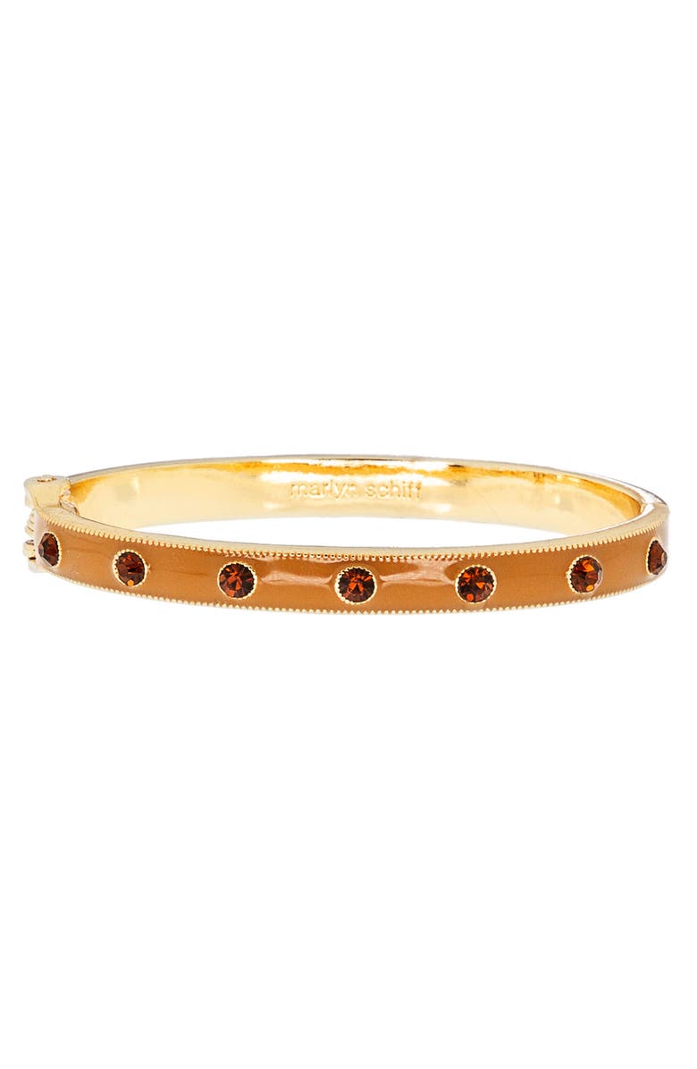 MARLYN SCHIFF Reece Hinge Bracelet, Main, color, Gold/ Brown