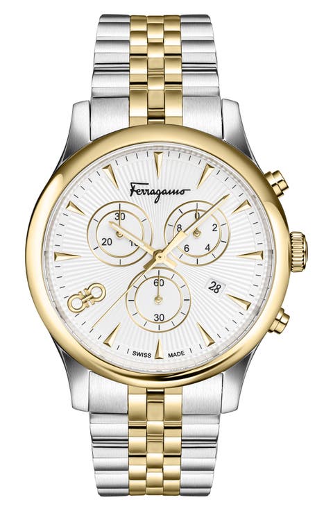 Duo Chronograph Two-Tone Bracelet Watch, 42mm