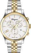 FERRAGAMO Duo Chronograph Two-Tone Bracelet Watch, 42mm