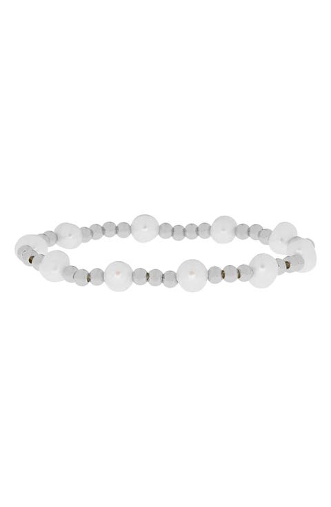 Mellie Cultured Pearl & Bead Stretch Bracelet