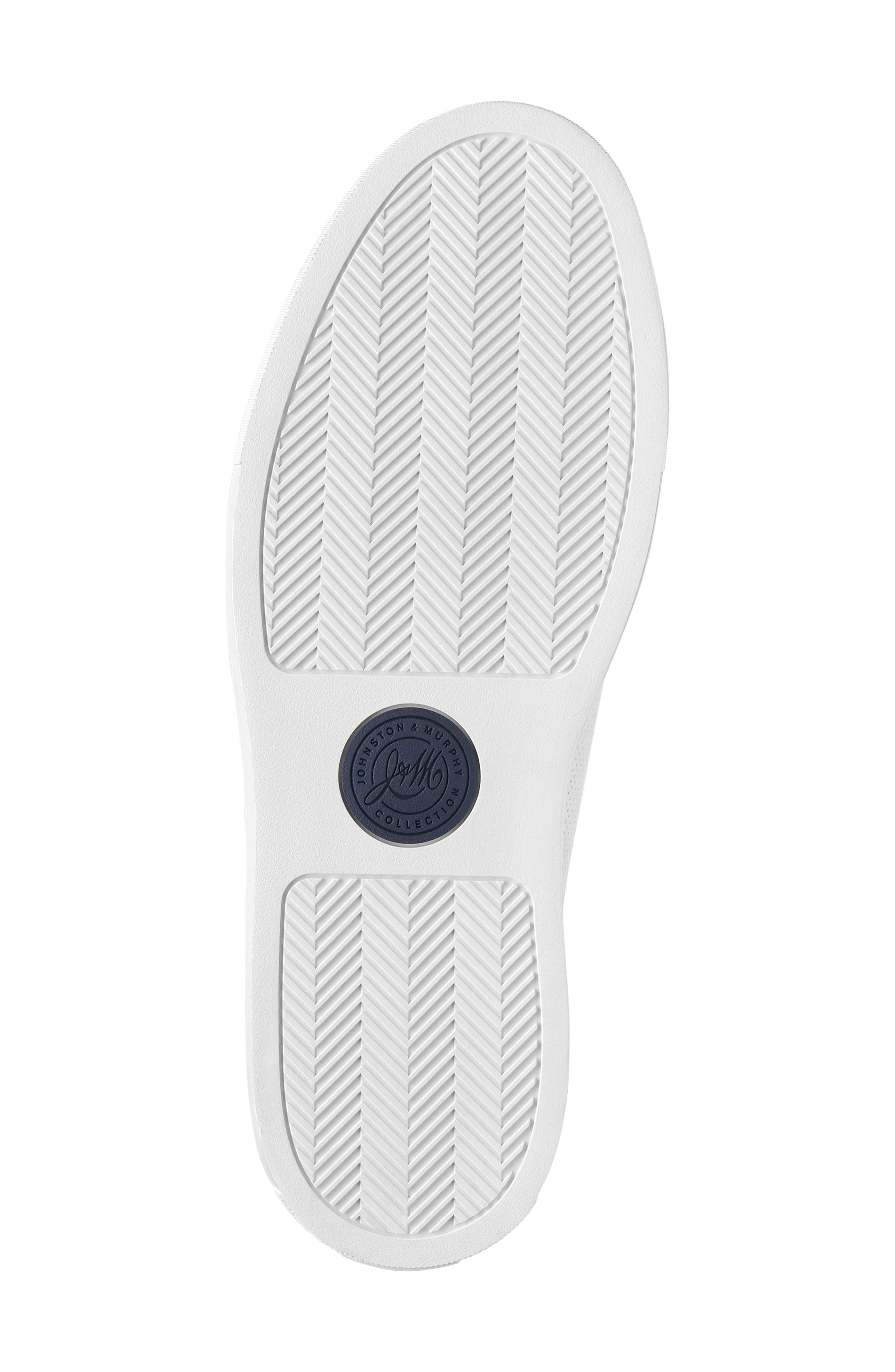 Luther Perforated Leather Low Top Sneaker, Alternate, color, WHITE SHEEPSKIN
