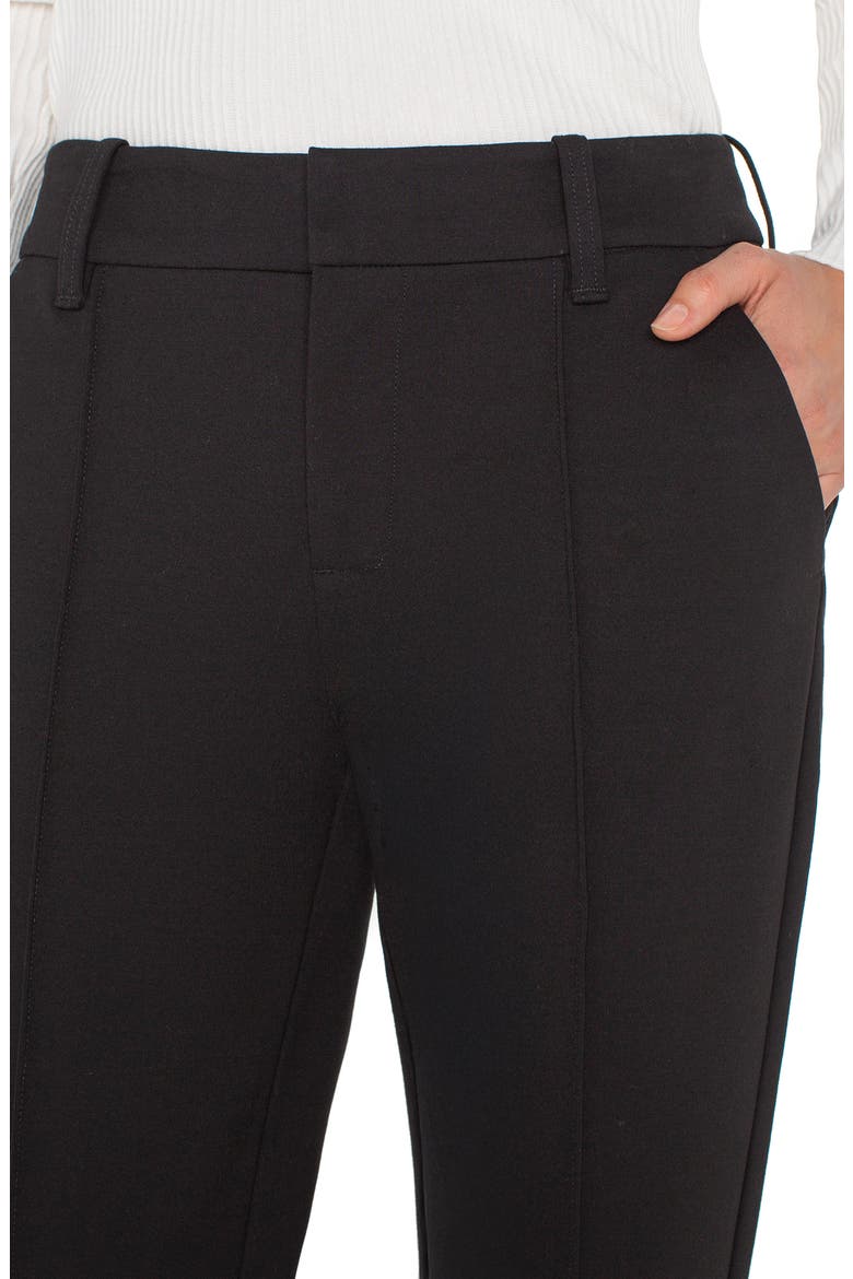 Gemma High Waist Ankle Cigarette Ponte Pants, Alternate, color, BLACK