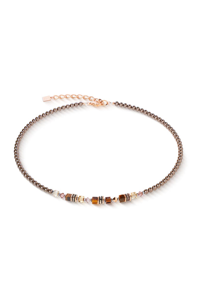 COEUR DE LION Princess Earth Glow Rose Gold Necklace, Main, color, Brown