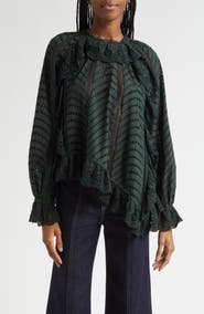 Ulla Johnson Marcella Eyelet Ruffle Top
