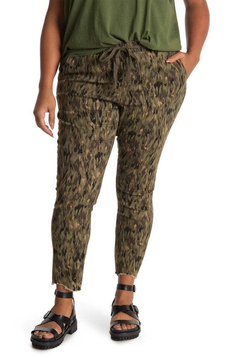 Pull-On Relaxed Jogger w/ Dog Bite Hem, Main, color, OLIVE CAMOTION