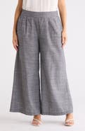 Renee C Stripe Cotton & Linen Wide Leg Pants