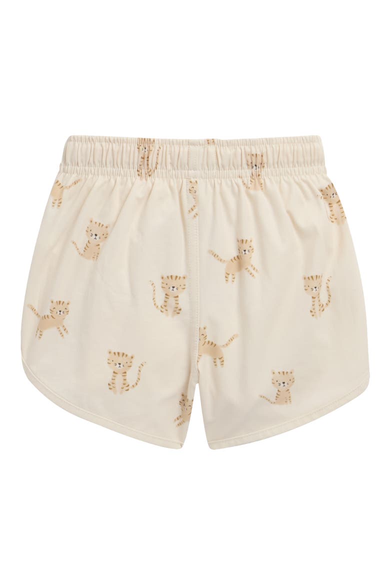 Tiger Print UPF 50+ Swim Trunks, Alternate, color, NATURAL