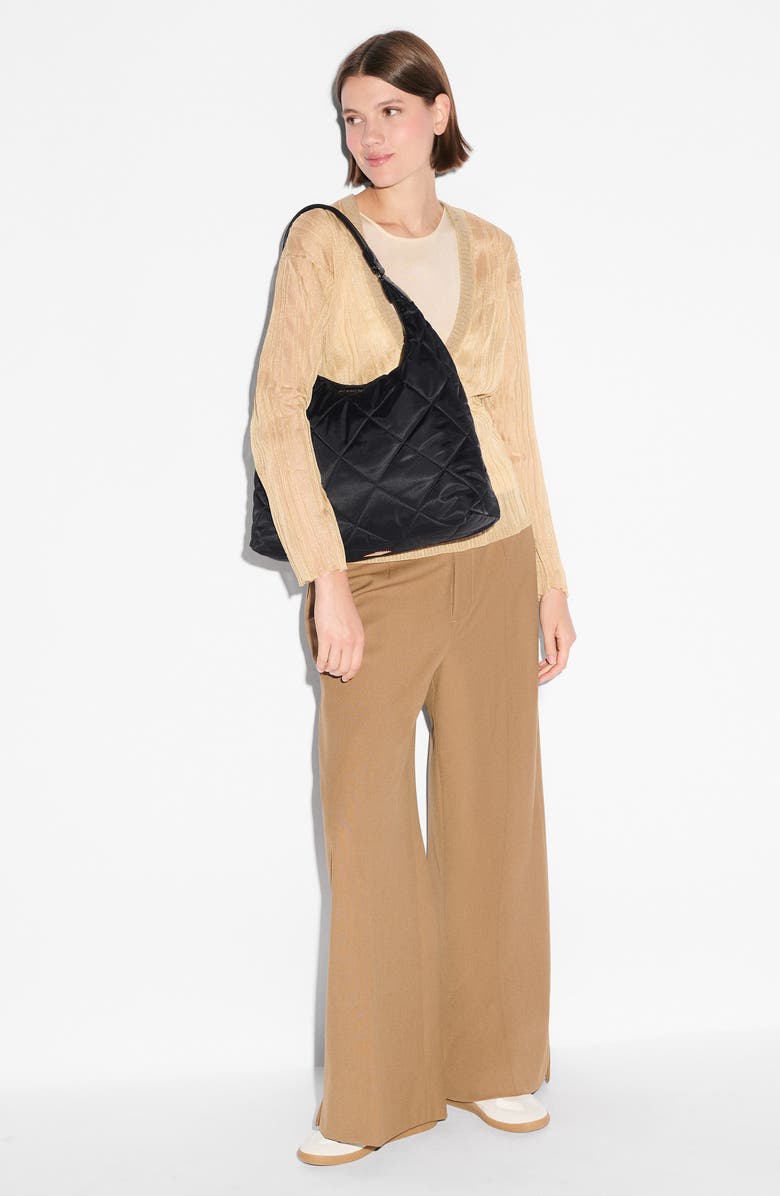 MZ Wallace Madison Quilted Nylon Shoulder Bag, Alternate, color, Black