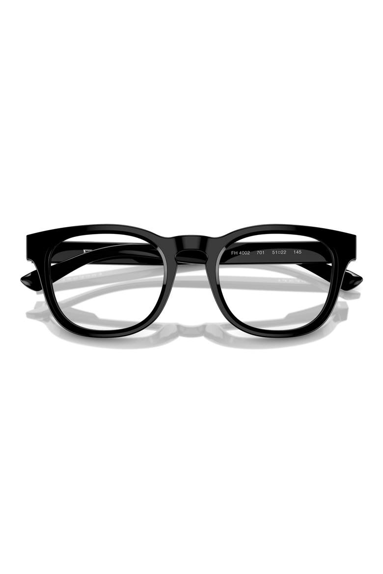 49mm Round Optical Glasses, Alternate, color, BLACK / DEMO LENS