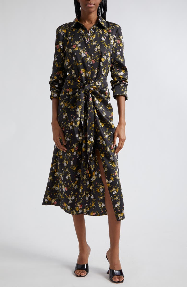 Cinq à Sept Jacey Floating Daisies Shirtdress, Main, color,