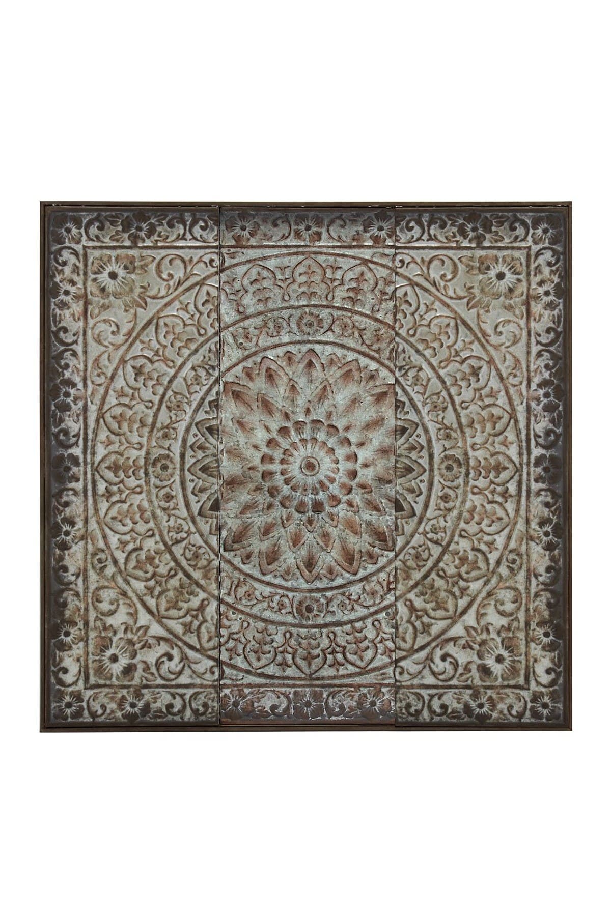 SONOMA SAGE HOME Gray Metal Scroll Wall Decor with Embossed Details ...