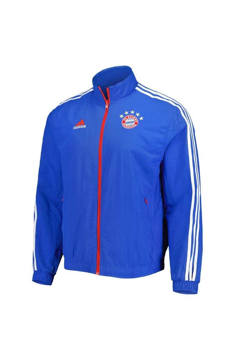adidas Men's adidas Blue Bayern Munich 2022/23 On-Field Team Logo Anthem Reversible Full-Zip Jacket, Alternate, color, Blue