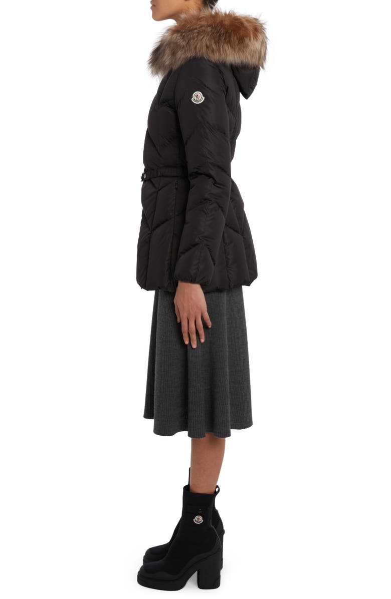 Moncler Loriot Down Jacket with Removable Genuine Shearling Trim, Alternate, color, 