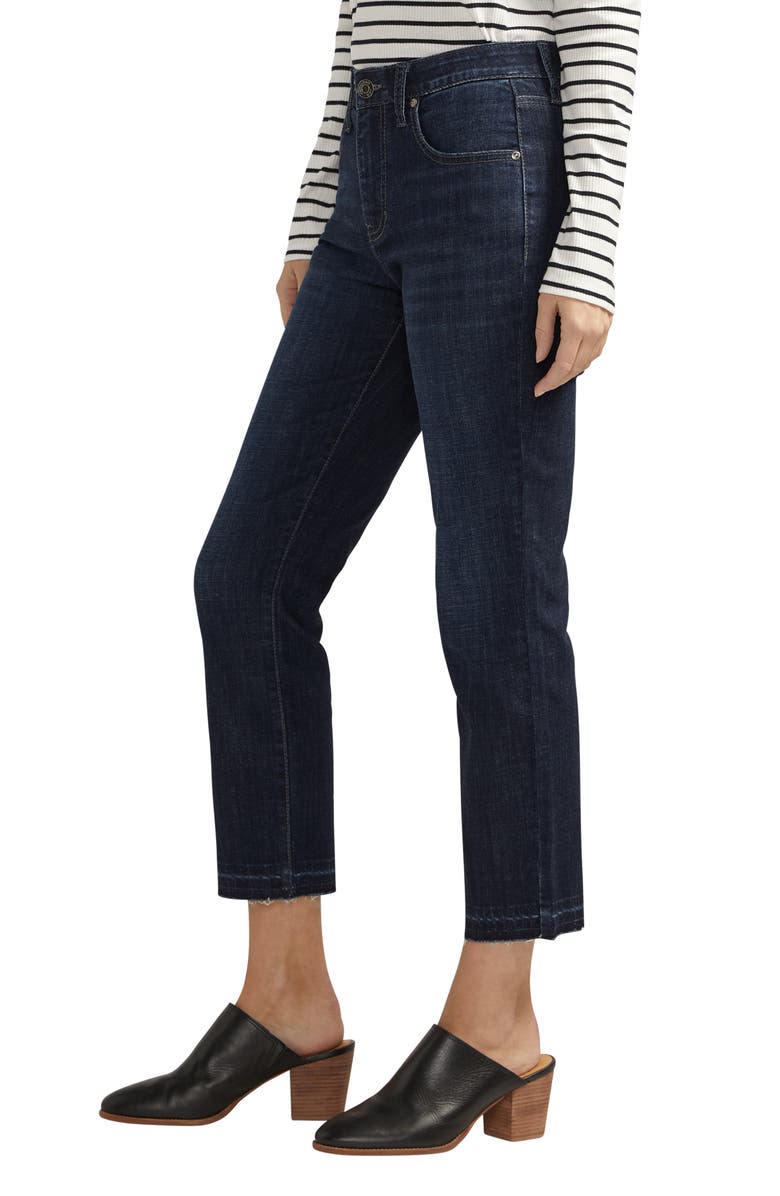 JAG Carter High Waist Raw Hem Girlfriend Jeans, Alternate, color, 