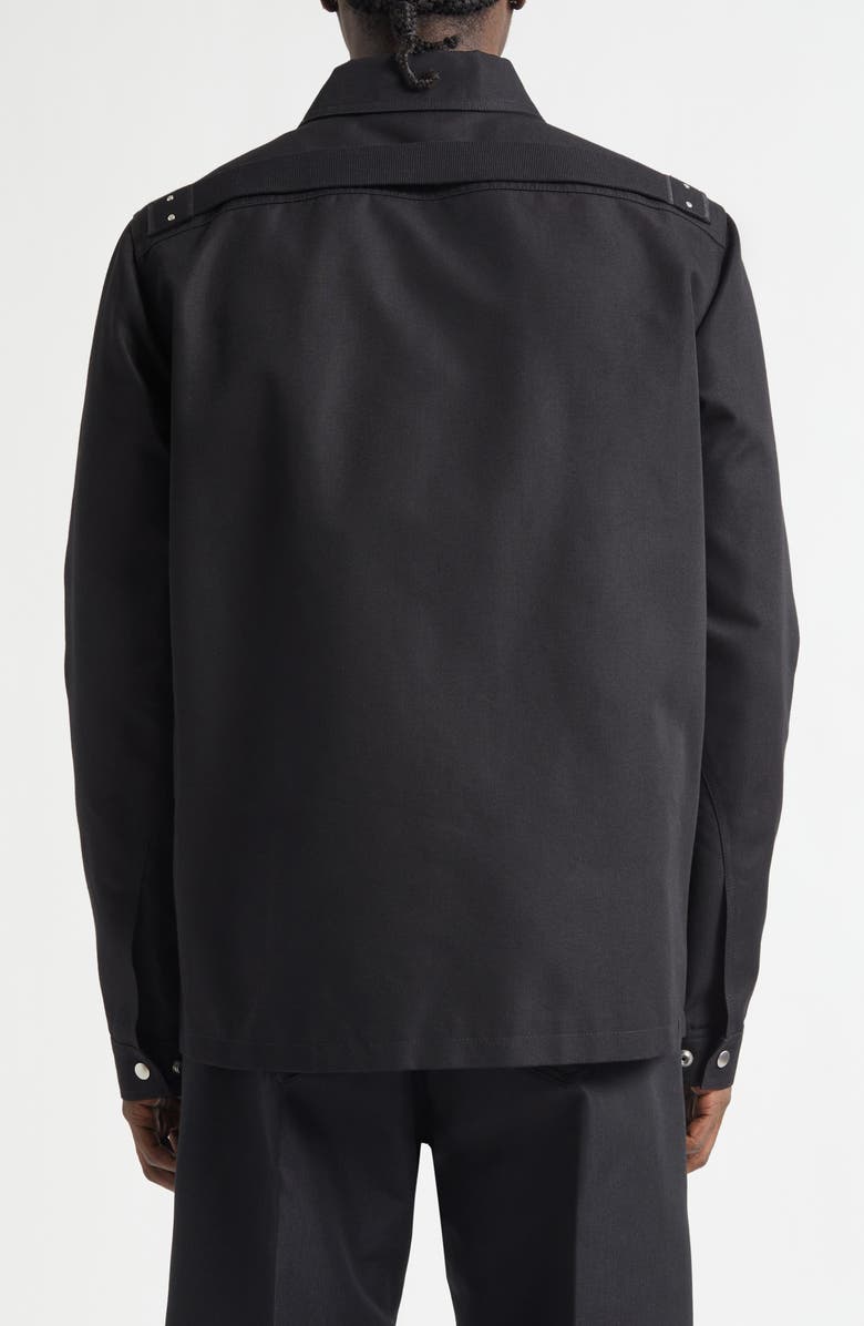 Rick Owens Brad Cotton Blend Jacket, Alternate, color, Black
