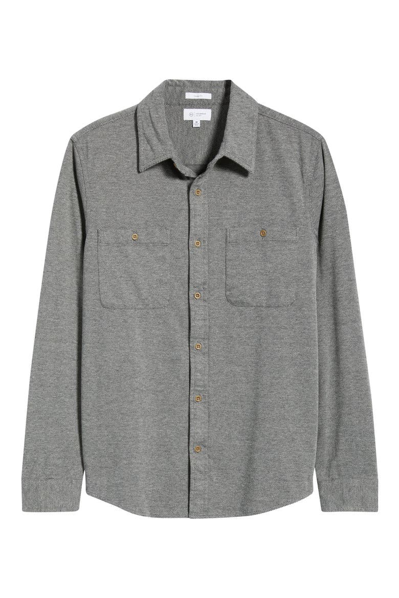 Wayne Twill Button-Up Work Shirt, Alternate, color, HEATHER GREY