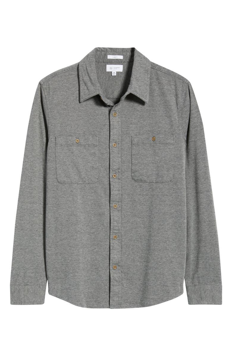 AG Wayne Twill Button-Up Work Shirt, Alternate, color, Heather Grey