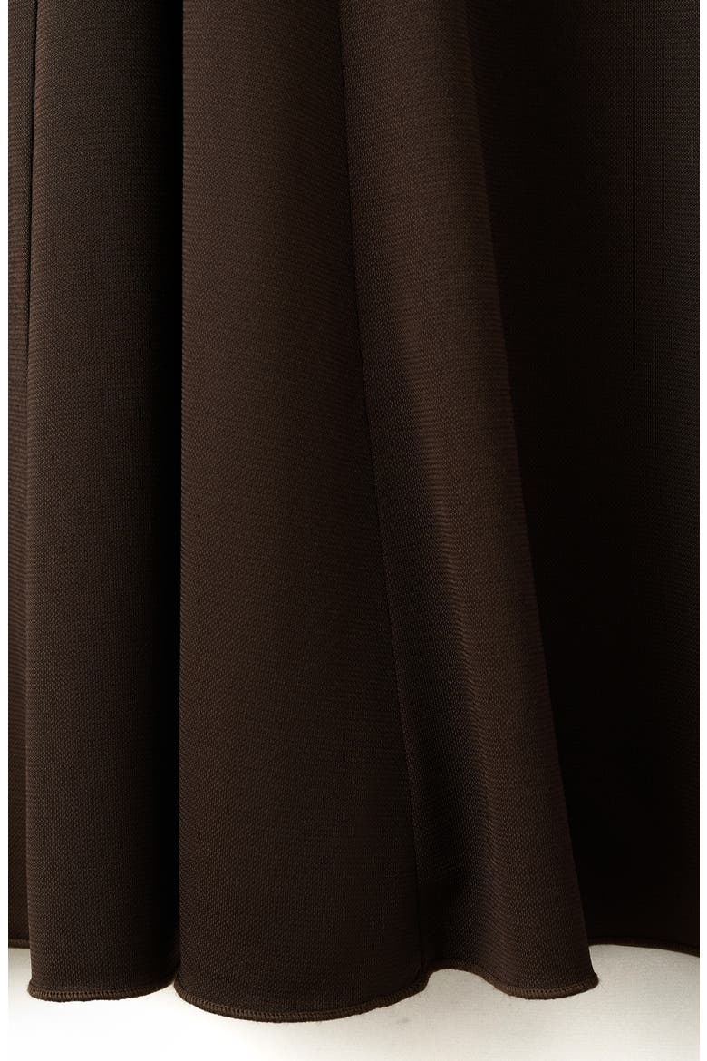 Odette Godet Pleat Skirt, Alternate, color, BROWN
