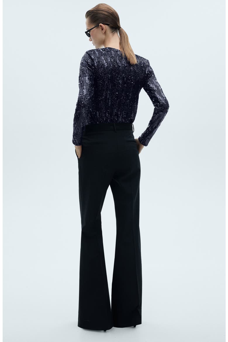 Sequin Long Sleeve T-Shirt, Alternate, color, DARK NAVY
