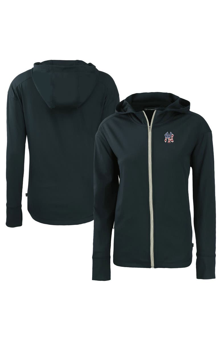 Cutter & Buck Women's Cutter & Buck  Navy New York Yankees Daybreak Eco Recycled Full-Zip Hoodie, Main, color, 
