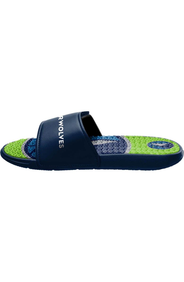 FOCO Men's FOCO Minnesota Timberwolves Wordmark Gel Slide Sandals, Alternate, color,