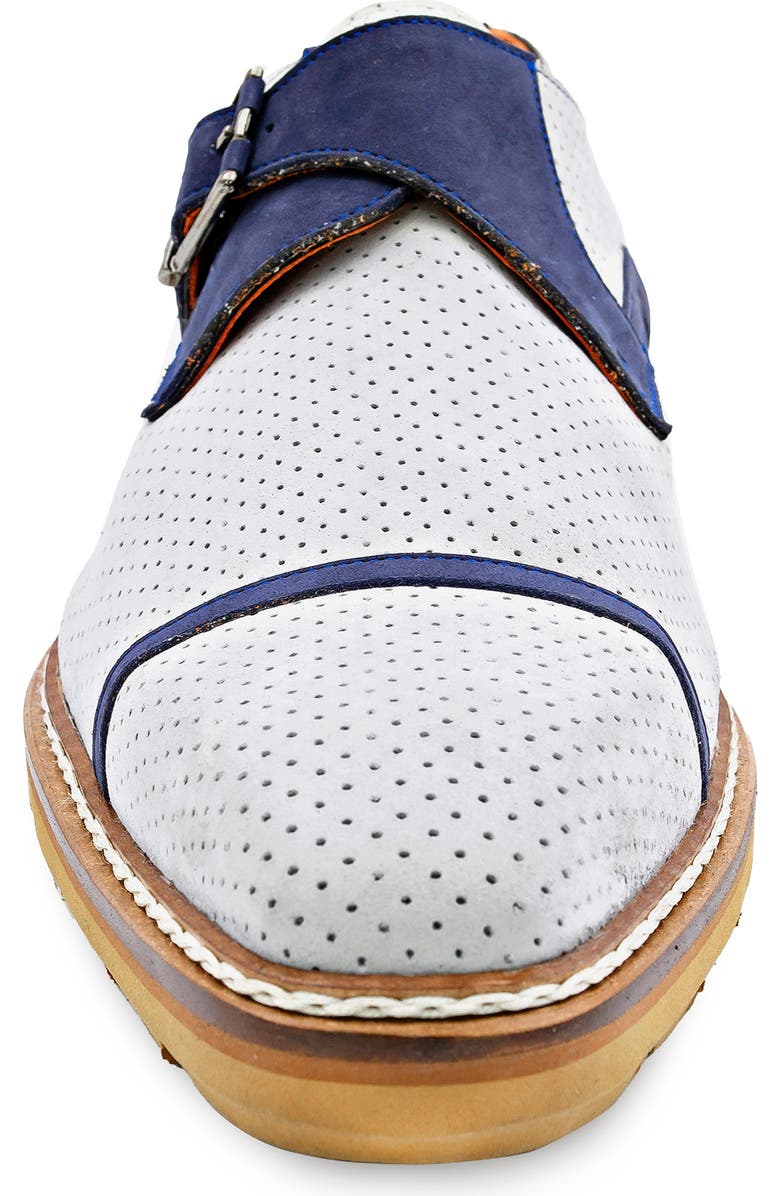 Mezlan Alari Monk Strap Loafer, Alternate, color, Grey / Blue