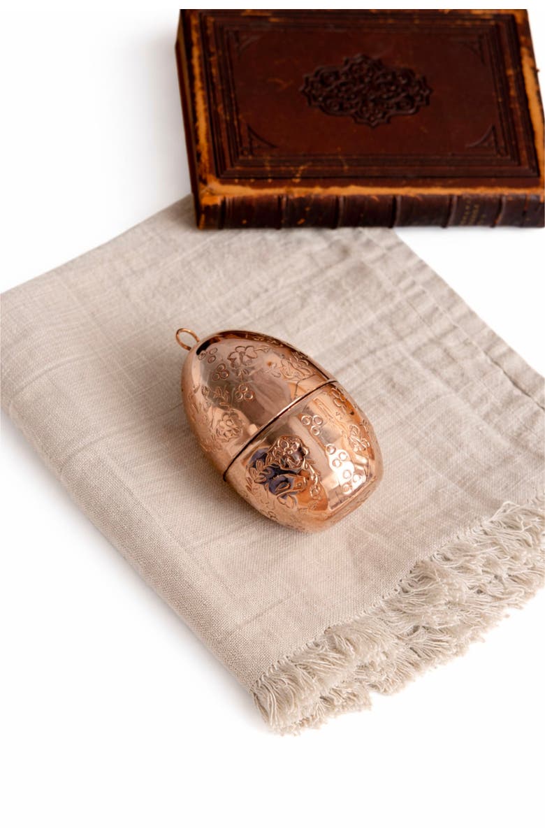 Coppermill Kitchen CMK Copper Etched Bird & Floral Egg Ornaments - Set of 4, Main, color,