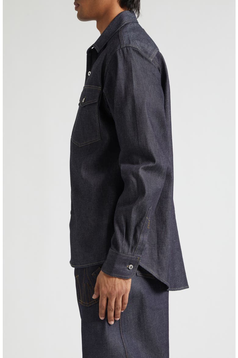 Oversize Denim Button-Up Shirt, Alternate, color, INDIGO