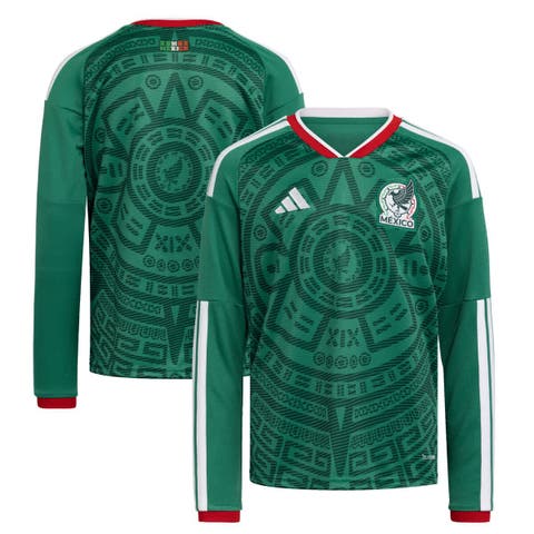 Youth adidas  Green Mexico National Team FIFA x World Cup 2026 Home Replica Long-Sleeve Jersey