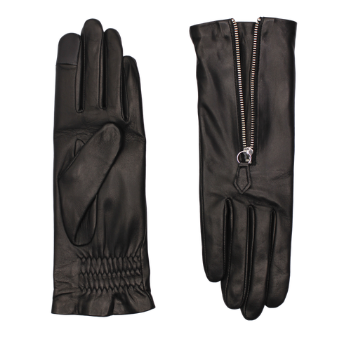 Jane Lambskin Glove Lined in Cashmere with a Zipper