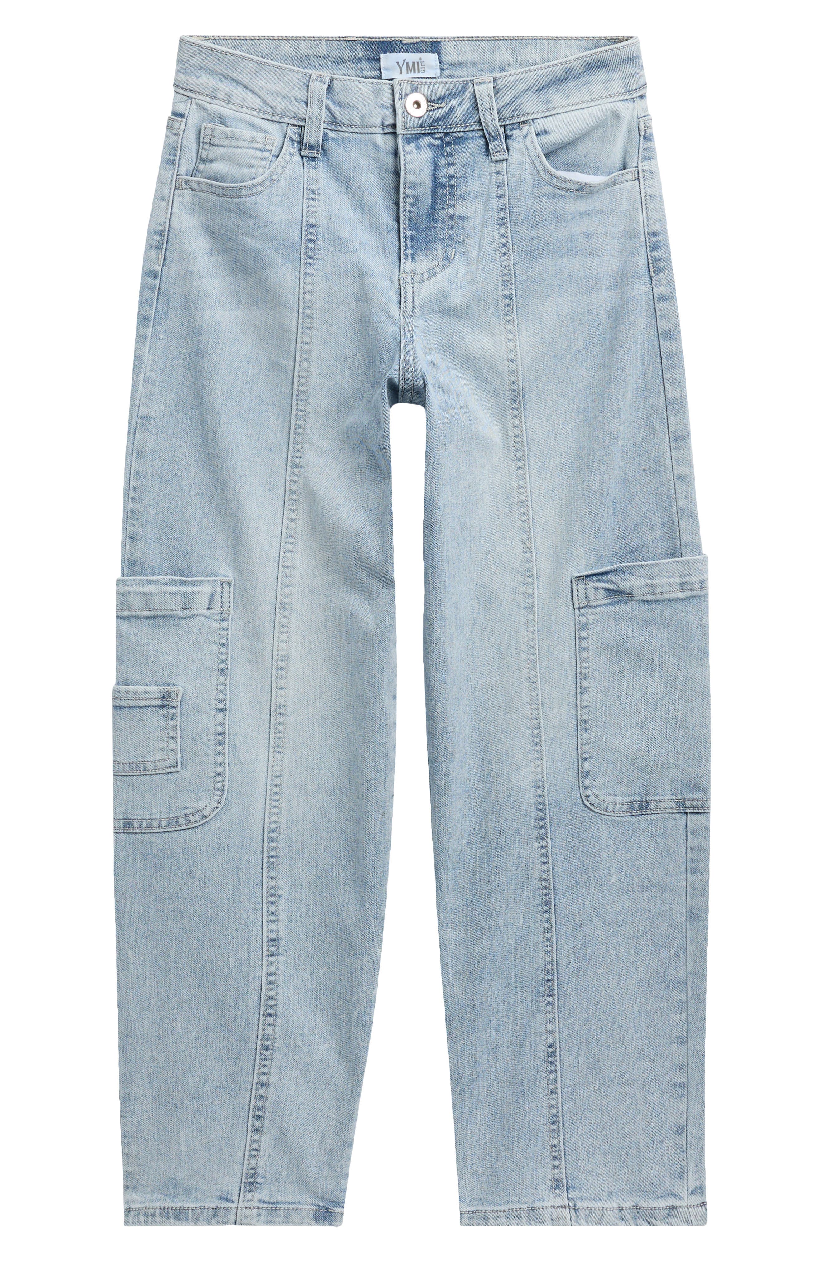 YMI Kids' Barrel Leg Cargo Jeans