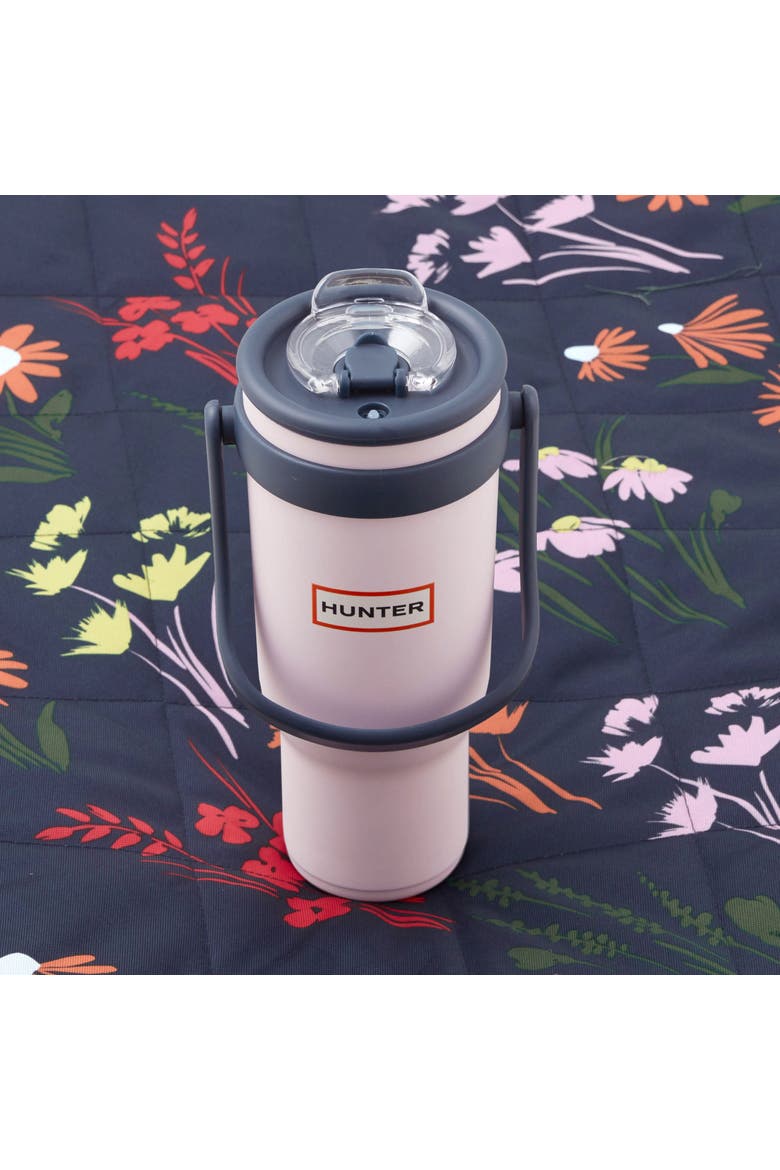 SwiftSip Hydration Stainless Steel Screw Top Tumbler with Flip Carry Handle, Alternate, color, Barely Pink