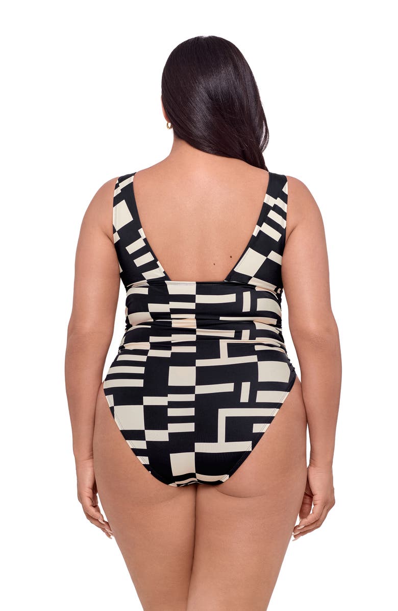 S3 Apparel Adjustable Low Cinched One Piece Swimsuit, Alternate, color, Off Grid