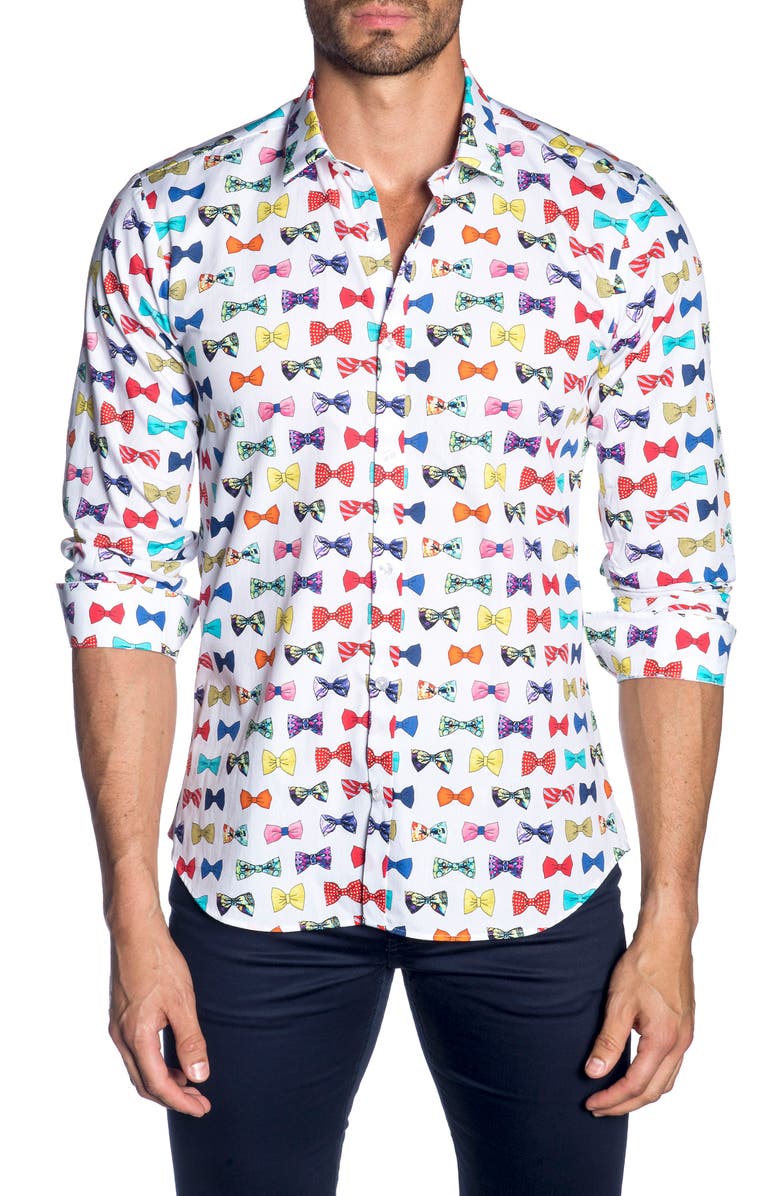 Jared Lang Trim Fit Sport Shirt, Main, color,