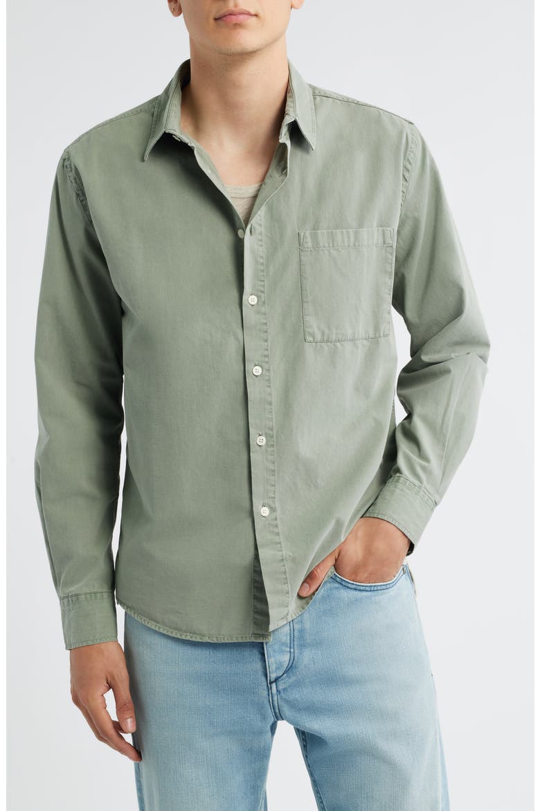 Pac Organic Cotton Button-Up Shirt, Alternate, color, JADE